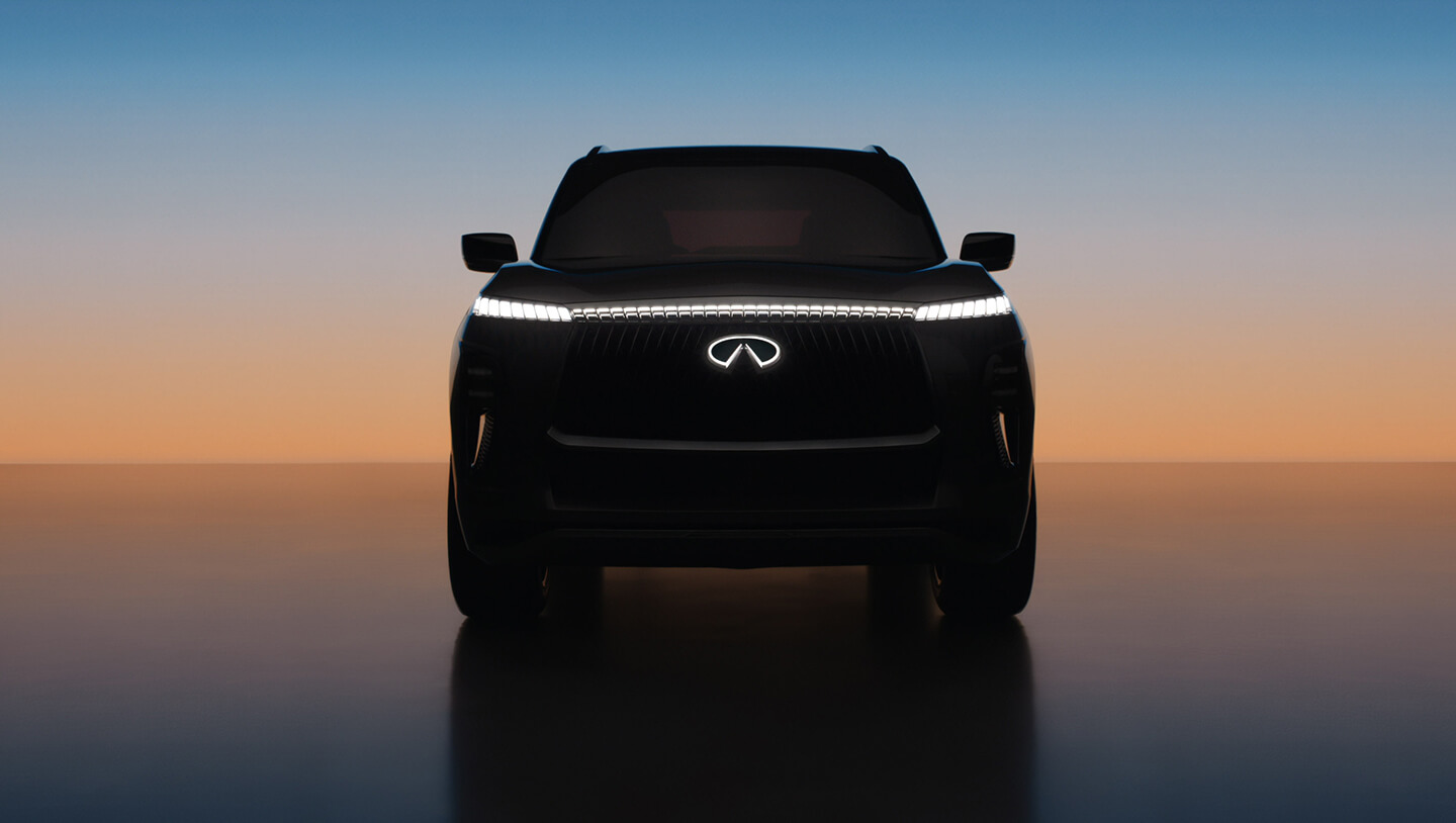 Front view of the INFINITI QX Monograph concept vehicle