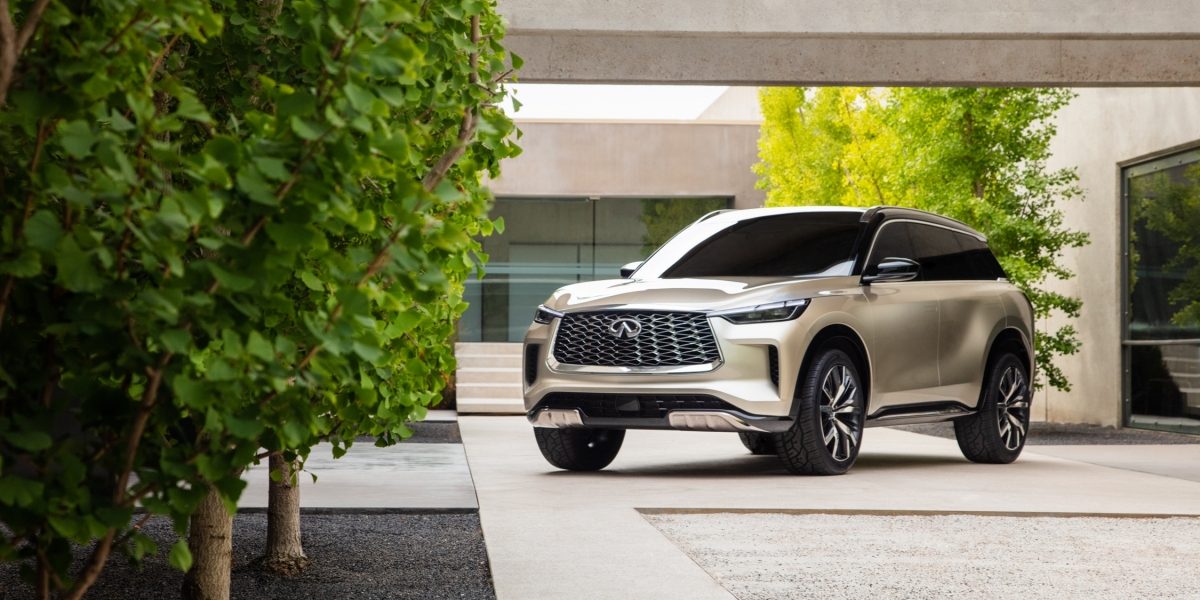 Front profile of the INFINITI QX60 Monograph crossover