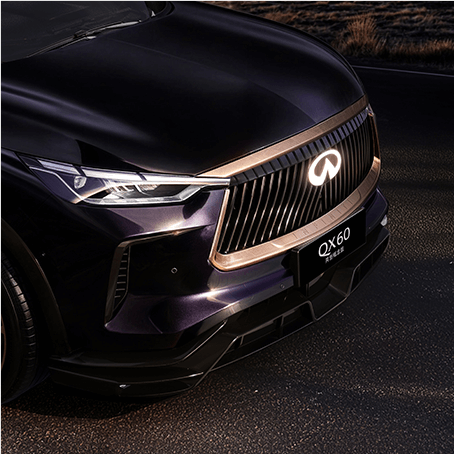 INFINITI QX60 SV vehicle illuminated 3D emblem