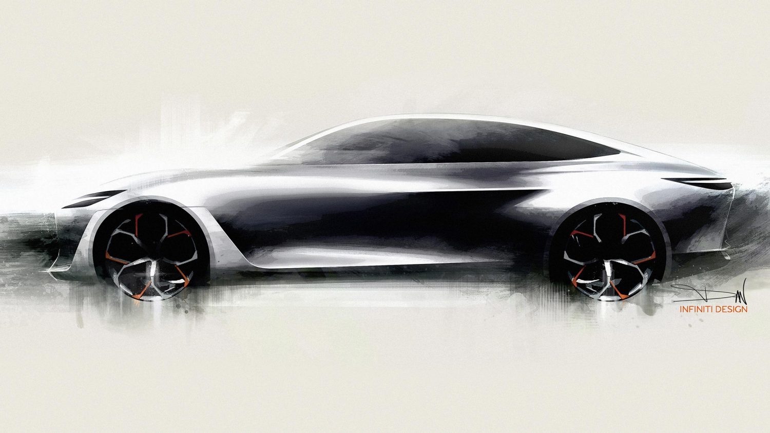 INFINITI Q Inspiration Sedan Conceptual Drawing